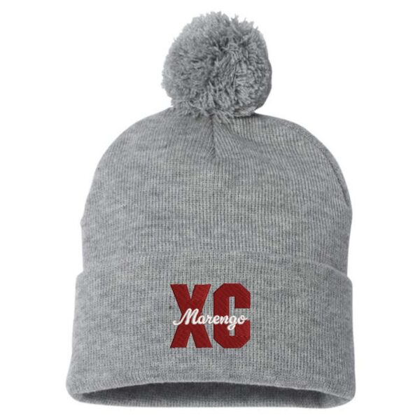 MCHS Cross Country Solid Cuffed Beanie with Pom-Pom - Image 3