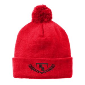 Red Raiders Fastpitch Softball Beanie with Pom Pom