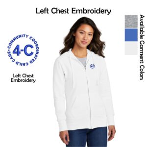 4-C Ladies Full-Zip Hooded Sweatshirt
