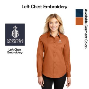 Archangels Academy Ladies Long Sleeve Easy Care Shirt