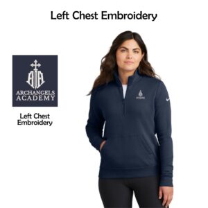 Archangels Academy Ladies Nike Club Fleece Sleeve Swoosh 1/2-Zip