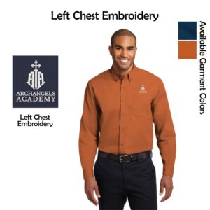 Archangels Academy Adult Long Sleeve Easy Care Shirt