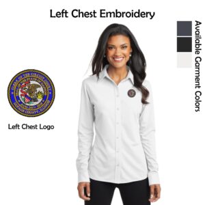 Dupage Clerk Ladies Dimension Knit Dress Shirt