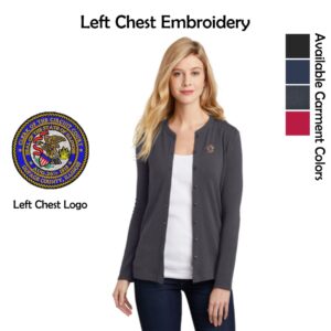 Dupage Clerk Ladies Button-Front Cardigan