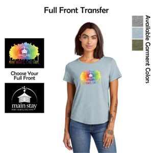 Main Stay Therapeutic Farm Ladies Allmade Relaxed Tri-Blend Scoop Neck Tee