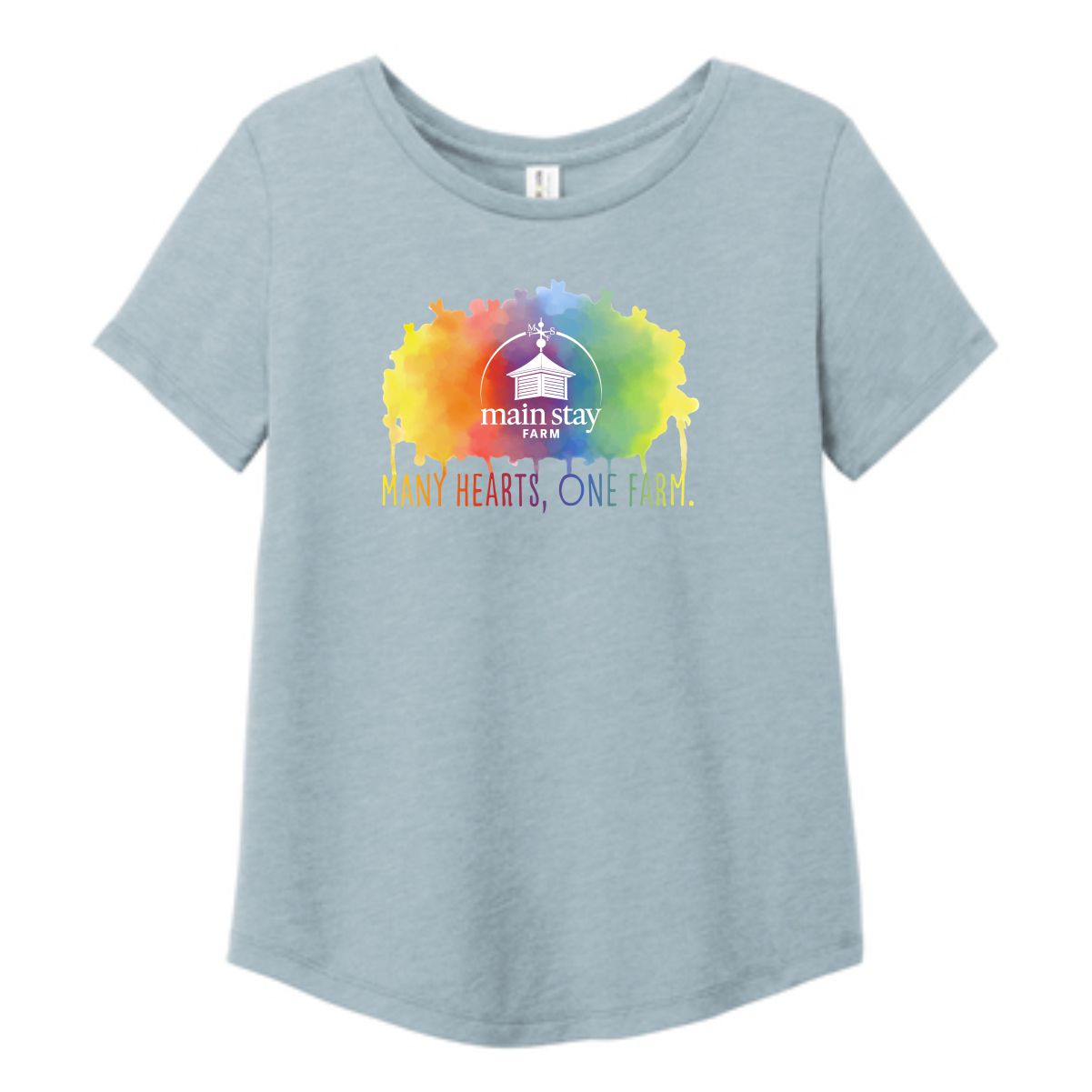 Main Stay Therapeutic Farm Ladies Allmade Relaxed Tri-Blend Scoop Neck Tee - Image 4