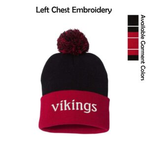 Riley Spiritwear Cuffed Beanie with Pom-Pom