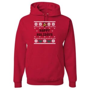 Riley Ugly Sweater Happy Holidays Hooded Sweatshirt