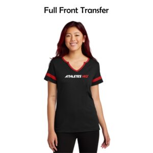 Athletes HQ Ladies Halftime Notch Neck Tee with Logo 2