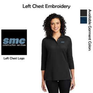 SMC-Shales McNutt Construction Ladies Silk Touch™ 3/4-Sleeve Polo
