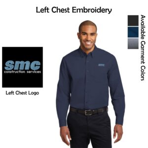 SMC-Shales McNutt Construction Long Sleeve Easy Care Shirt (Including Tall Sizes)
