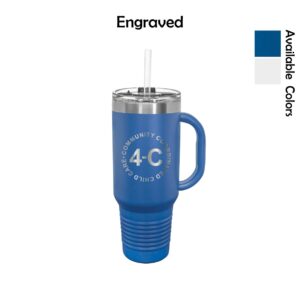 4-C Travel Mug with Handle, Straw Included