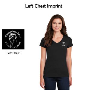Cross Winds Farm Ladies V-Neck T-Shirt
