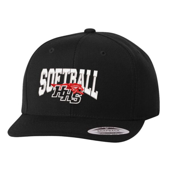 Huntley HS Softball Flat Bill Snapback Cap - Image 2