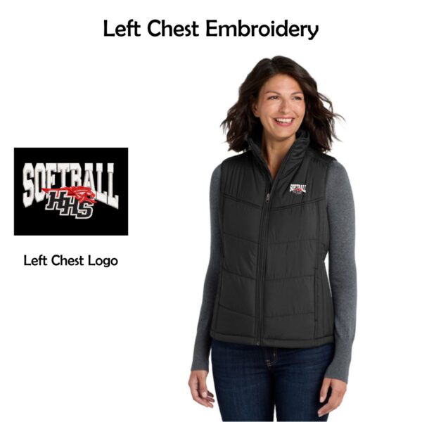 Huntley HS Softball Ladies Puffy Vest