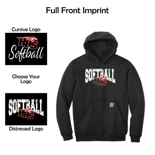 Huntley HS Softball Midweight Hooded Sweatshirt