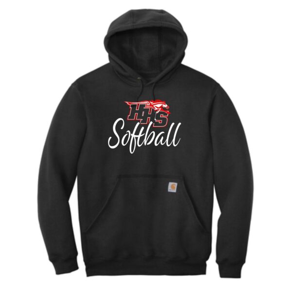 Huntley HS Softball Midweight Hooded Sweatshirt - Image 2