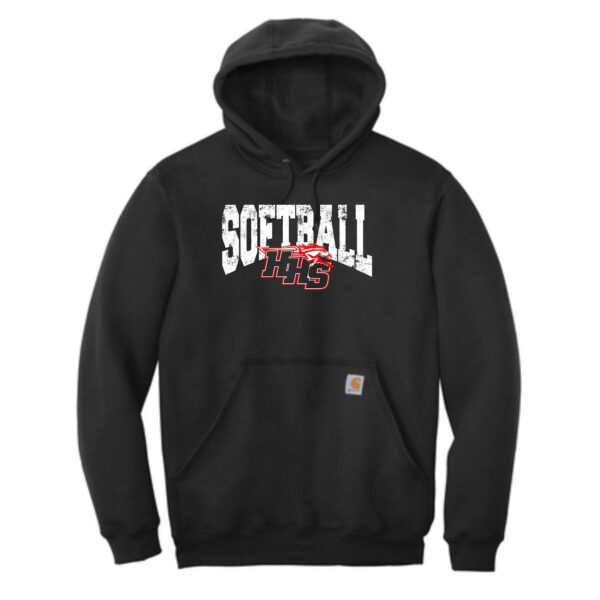 Huntley HS Softball Midweight Hooded Sweatshirt - Image 3