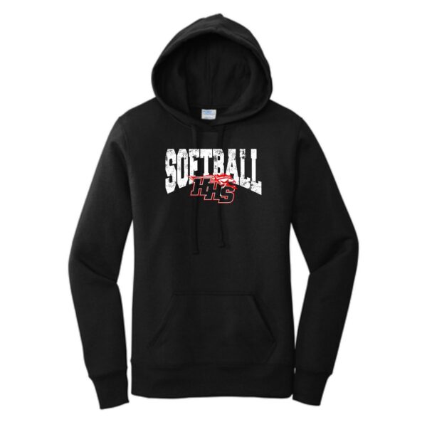 Huntley HS Softball Ladies Hooded Sweatshirt - Image 3