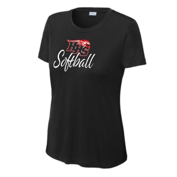 Huntley HS Softball Ladies Performance Tee - Image 2