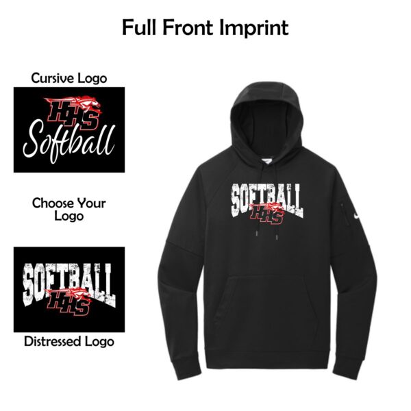 Huntley HS Softball Nike Therma-FIT Pocket Pullover Fleece Hoodie