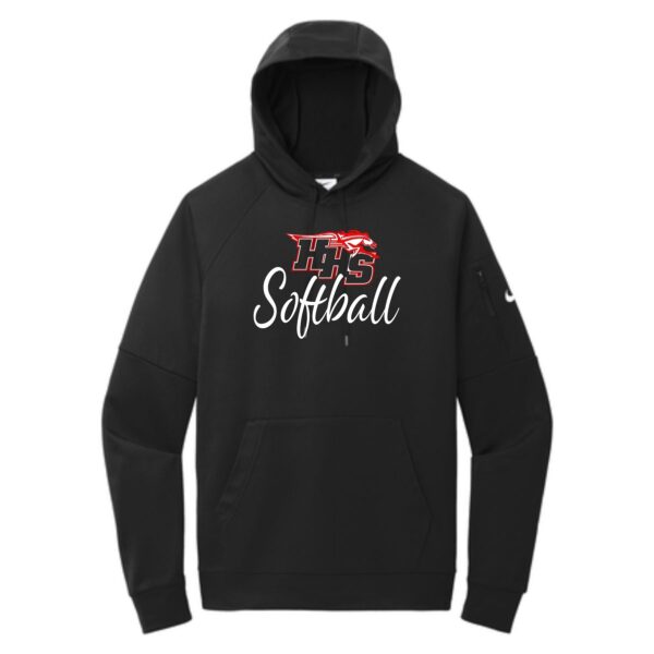 Huntley HS Softball Nike Therma-FIT Pocket Pullover Fleece Hoodie - Image 2