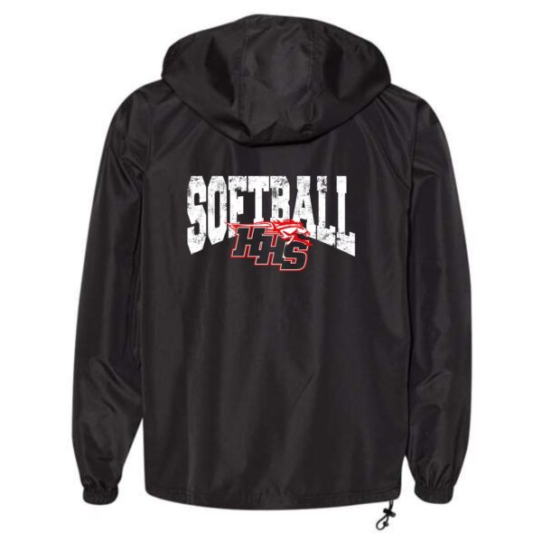 Huntley HS Softball Hooded Packable Quarter-Zip Jacket - Image 3