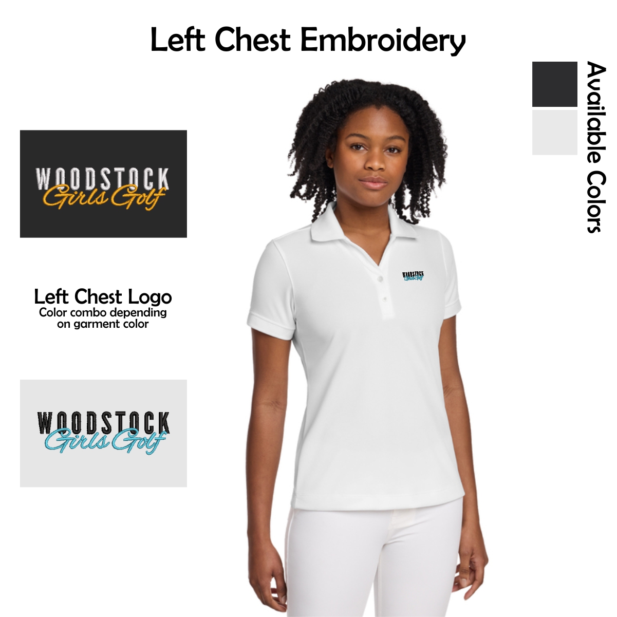 Woodstock Girls Golf Ladies Nike Performance Polo