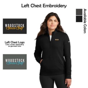 Woodstock Girls Golf Ladies Nike 1/2-Zip