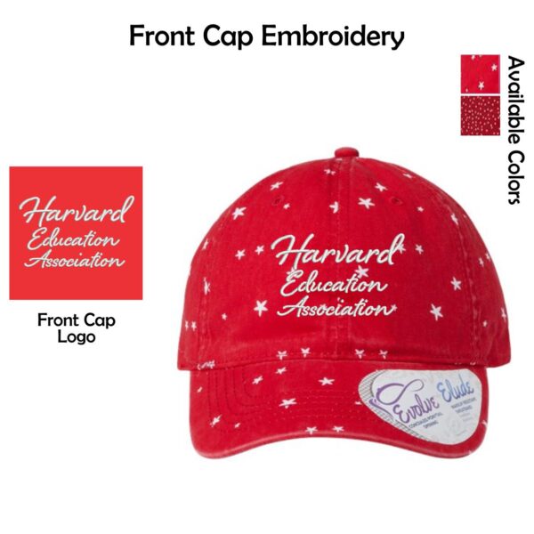 Harvard Education Association Ladies Garment-Washed Fashion Print Cap