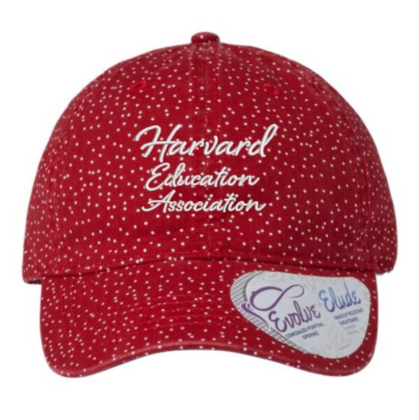 Harvard Education Association Ladies Garment-Washed Fashion Print Cap - Image 3