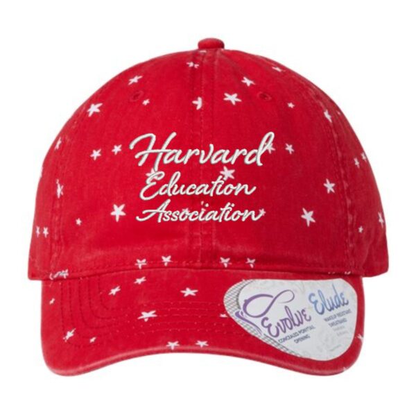 Harvard Education Association Ladies Garment-Washed Fashion Print Cap - Image 2