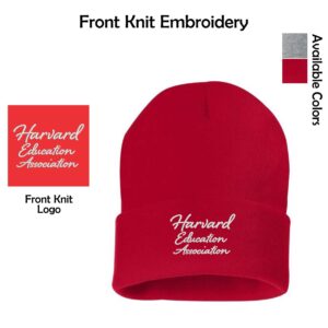 Harvard Education Association Solid Cuffed Beanie