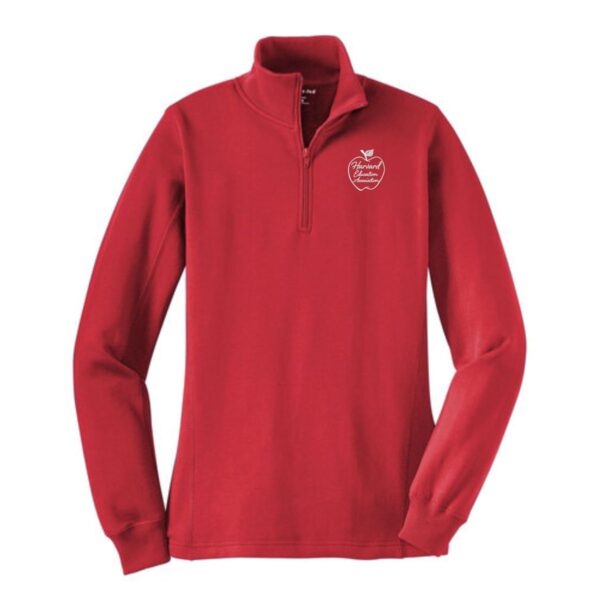 Harvard Education Association Ladies 1/4-Zip Sweatshirt - Image 2