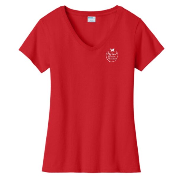 Harvard Education Association Ladies Fan Favorite V-Neck Tee - Image 2