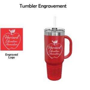 Harvard Education Association Polar Camel 40 oz. Red Travel Mug with Handle