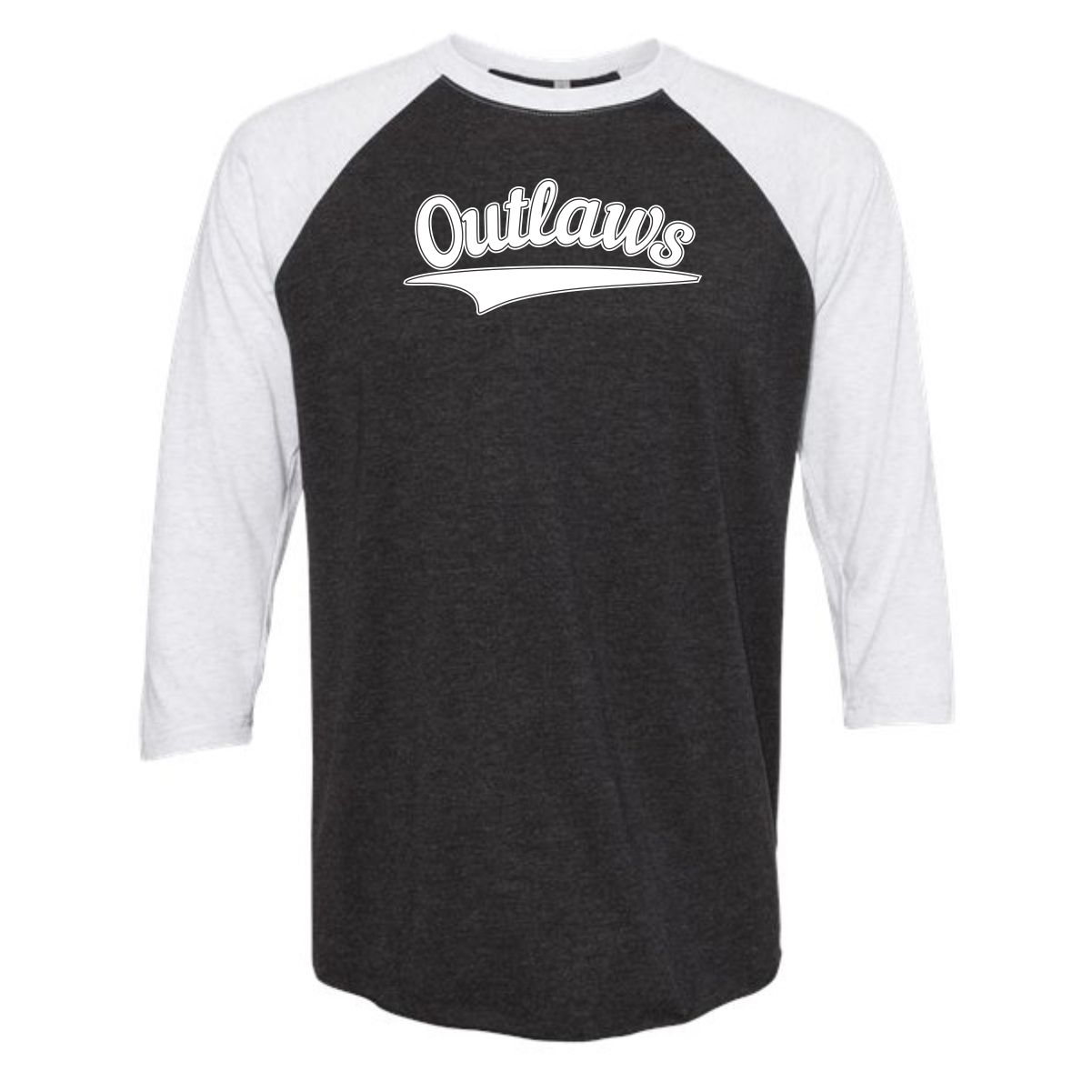 Northwest Outlaws Baseball Adult Three-Quarter Raglan T-Shirt - Image 2