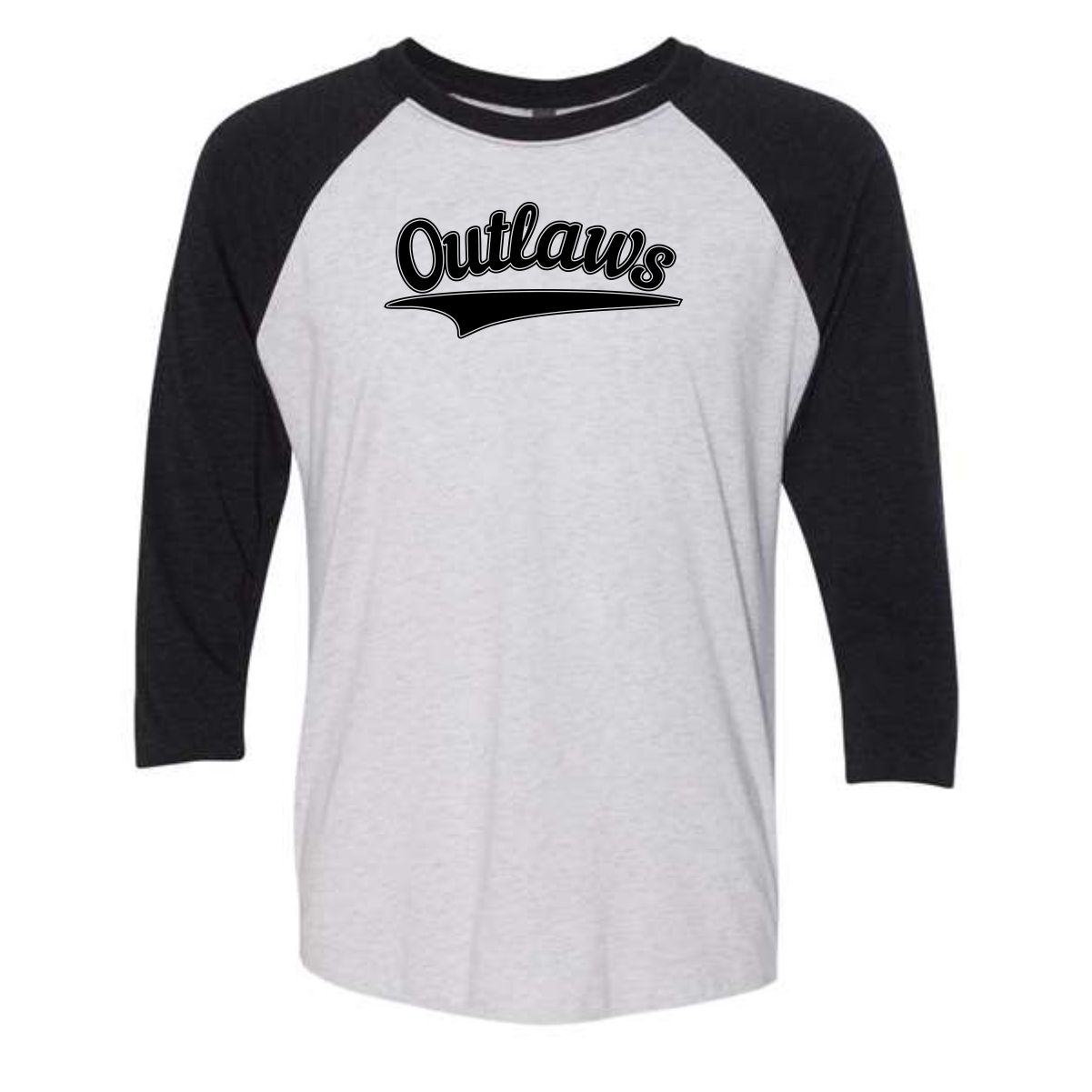 Northwest Outlaws Baseball Adult Three-Quarter Raglan T-Shirt - Image 4