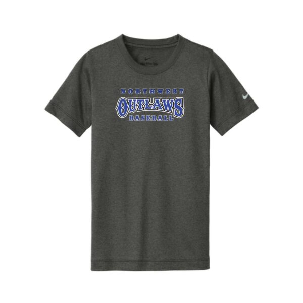 Northwest Outlaws Baseball Youth Nike Performance Tee - Image 2