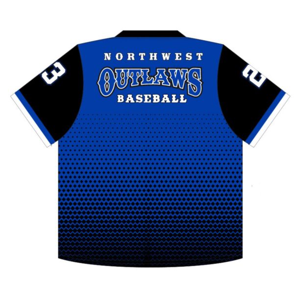 Northwest Outlaws Baseball Adult & Youth Sublimated Short Sleeve Jacket - Image 3