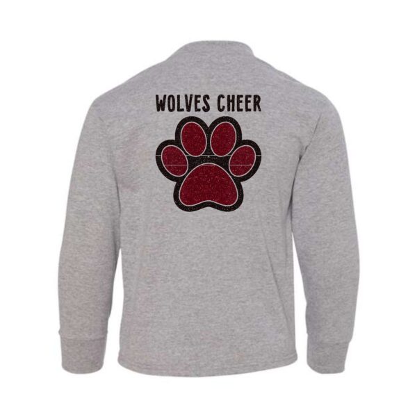 Prairie Ridge Jr. Wolves Cheerleading Youth Long Sleeve T-Shirt - Image 5