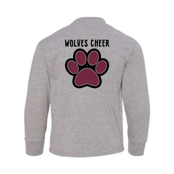 Prairie Ridge Jr. Wolves Cheerleading Youth Long Sleeve T-Shirt - Image 3