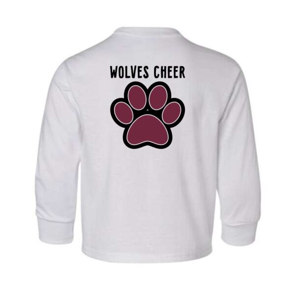 Prairie Ridge Jr. Wolves Cheerleading Youth Long Sleeve T-Shirt - Image 7