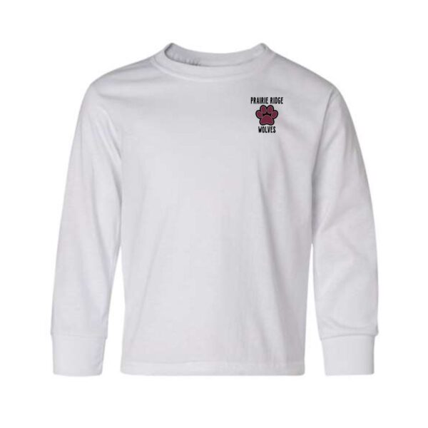 Prairie Ridge Jr. Wolves Cheerleading Youth Long Sleeve T-Shirt - Image 6