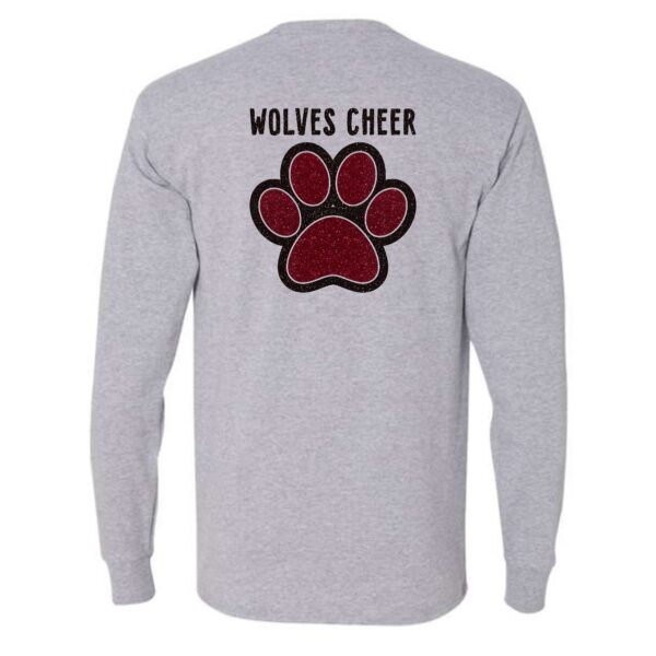 Prairie Ridge Jr. Wolves Cheerleading Adult Long Sleeve T-Shirt - Image 5