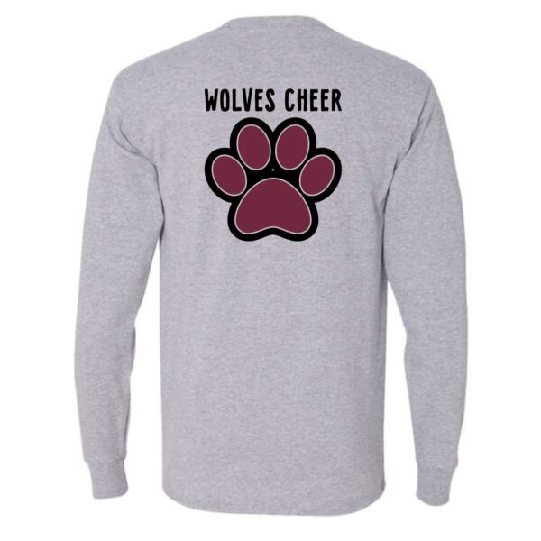 Prairie Ridge Jr. Wolves Cheerleading Adult Long Sleeve T-Shirt - Image 3