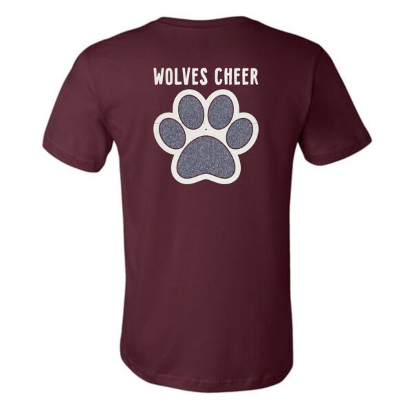 Prairie Ridge Jr. Wolves Cheerleading Adult BELLA Tee - Image 5