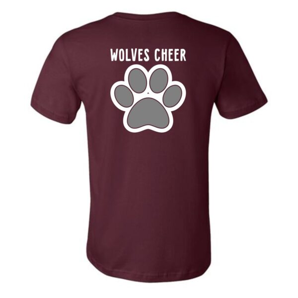 Prairie Ridge Jr. Wolves Cheerleading Adult BELLA Tee - Image 3