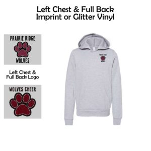 Prairie Ridge Jr. Wolves Cheerleading Youth BELLA Hoodie
