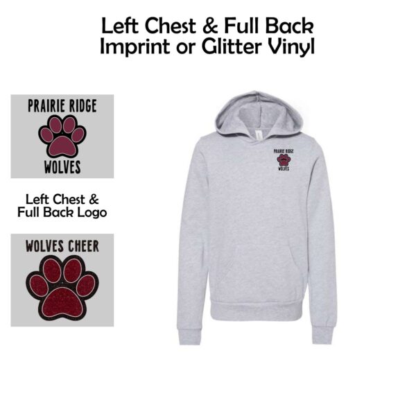 Prairie Ridge Jr. Wolves Cheerleading Youth BELLA Hoodie